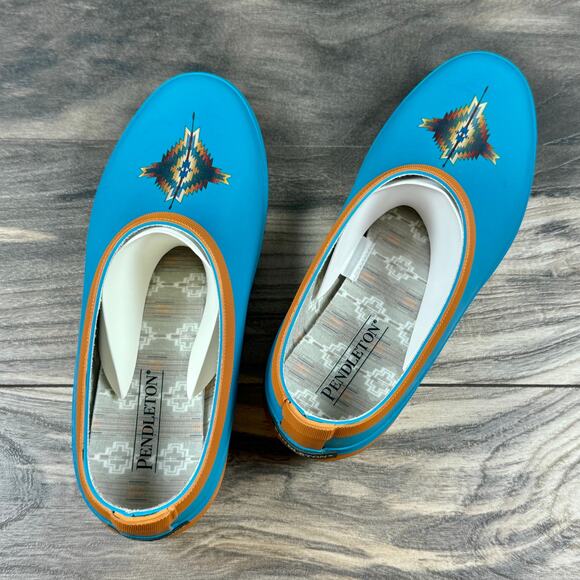 NIB Pendleton Pagosa Spring 9M Garden Rain Clogs Waterproof Turquoise - Picture 6 of 12